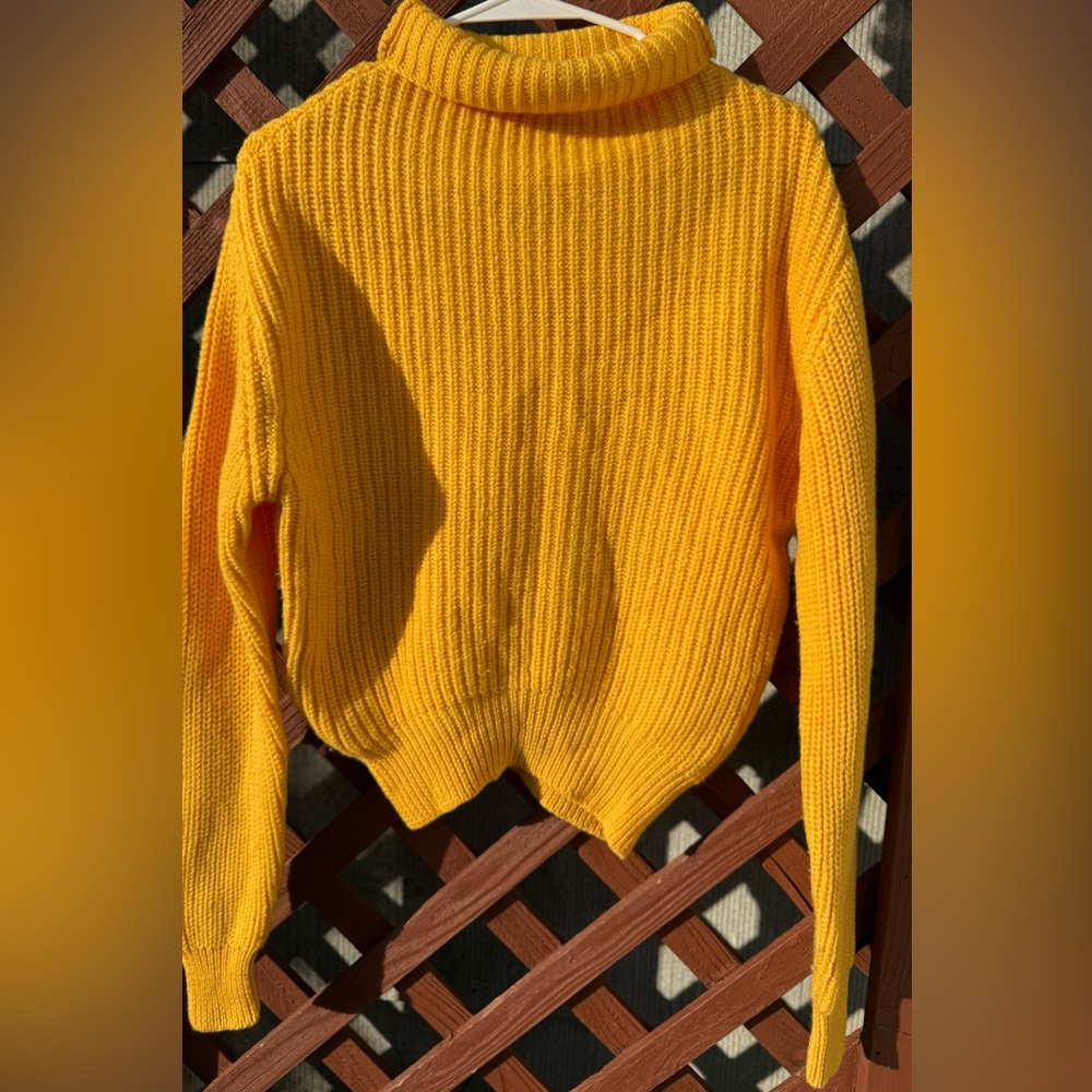 Wilfred Chunky Ribbed Turtleneck Sweater - XXS - Bright Yellow